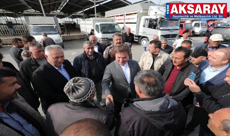 Vali Aydoğdu Hayvan Pazarı’nı ziyaret etti
