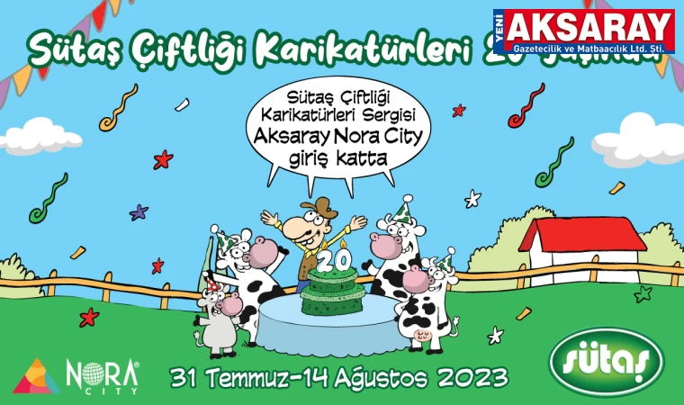 SÜTAŞ ÇİFTLİĞİ KARİKATÜRLERİ SERGİSİ Nora City’de açılıyor