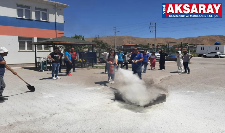 Yangın eğitimi aldılar