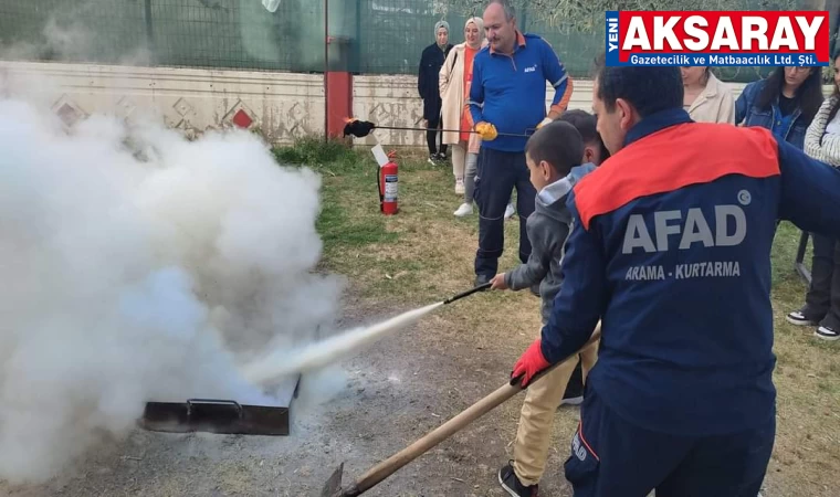 Yangın söndürme eğitimi verildi