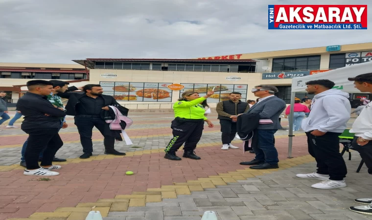 Alkol eğitim gözlüğü ile kazaların oluşunu öğrendiler