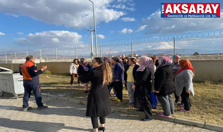 Öğrenci yurdu personeline afet eğitimi verildi