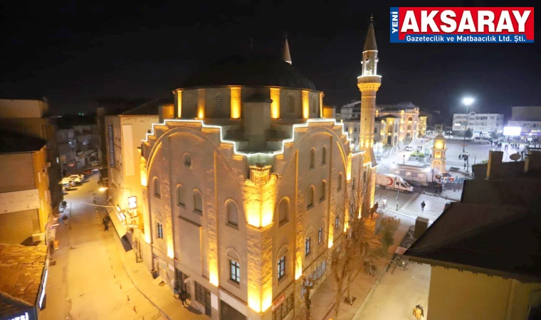 Kurşunlu cami de aydınlatıldı