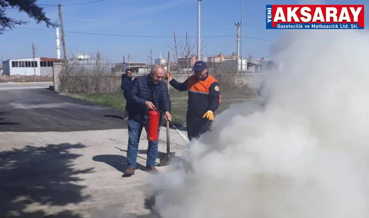 Kurumlara yangın eğitimleri sürüyor