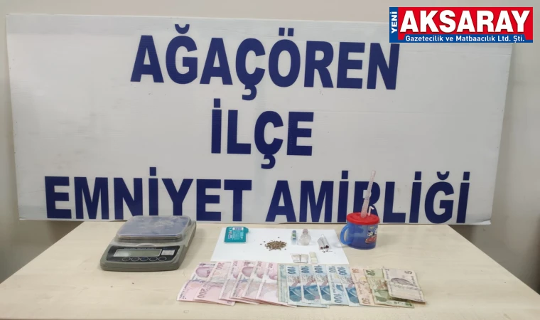 Ağaçören’de uyuşturucu ile yakalandı