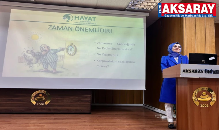 ÜNİVERSİTE ÖĞRENCİLERİNE Verimli Ders Çalışma ve Zaman Yönetimi konferansı