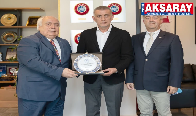 ARİF ÜMİT UZTÜRK BAŞKAN HACIOSMANOĞLU'NU ZİYARET