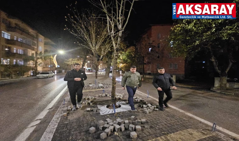 Geceleyin hizmet alanlarını gezdi