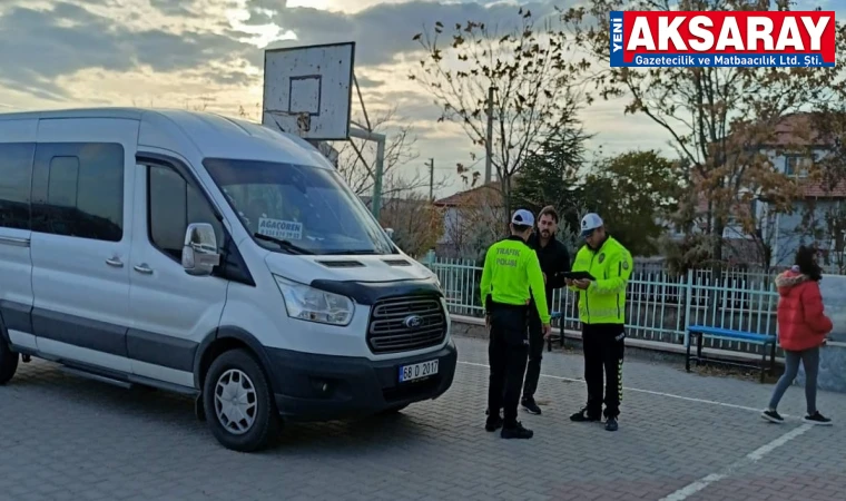 Okul servislerinde emniyet kemeri denetimi yapıldı