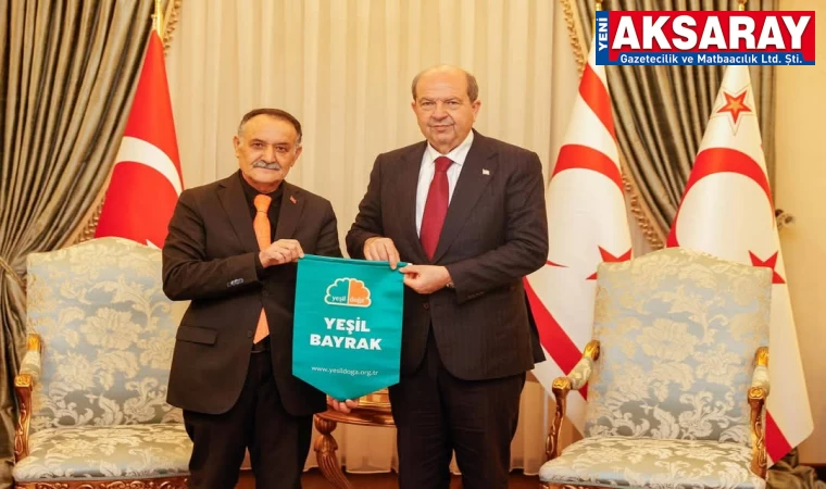 Ak­sa­ray’ın se­la­mı­nı gö­tür­dü, yeşil bay­rak he­di­ye etti