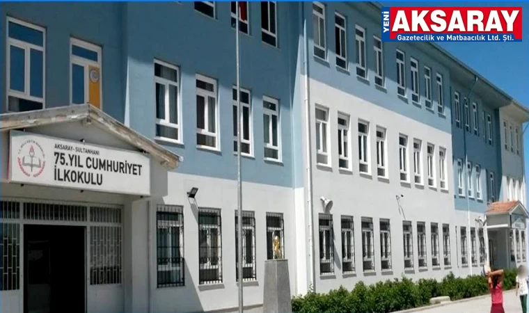 75. yıl Cum­hu­ri­yet il­ko­ku­lu okul eti­ke­ti aldı