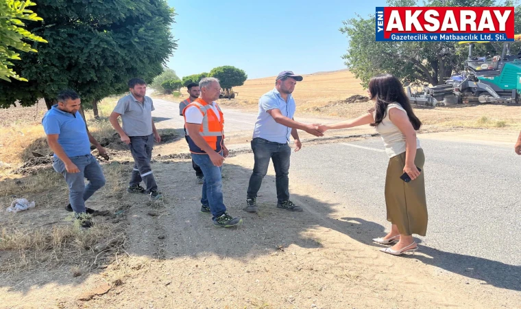Asfalt çalışmaları yerinde inceledi