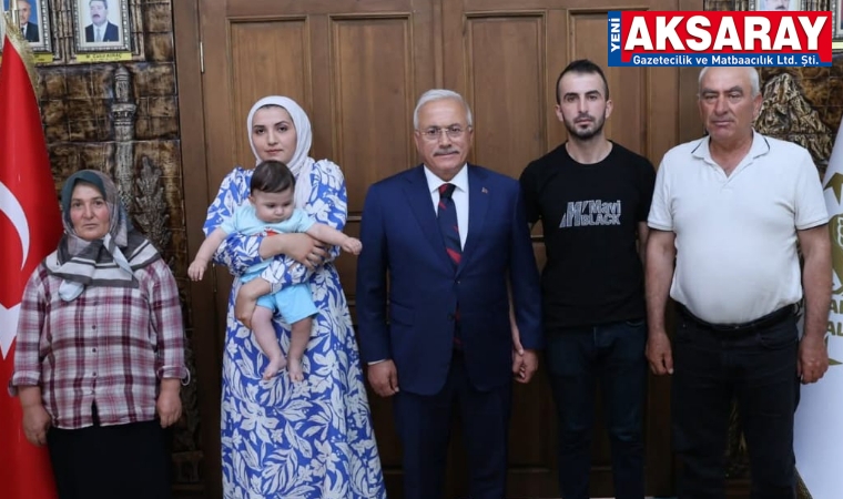 Vali Kumbuzoğlu, gazi ve ailesini ağırladı