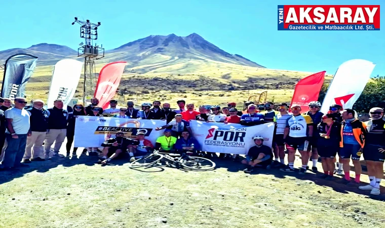 HASANDAĞI'NDA PEDALLAR ZAFERE ÇEVRİLDİ 120 Bisikletçi zirve için yarıştı