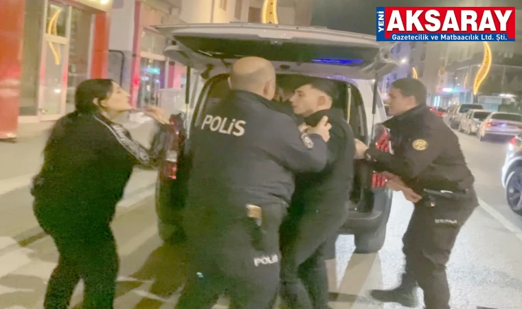 Dükkan basıp polise direndiler