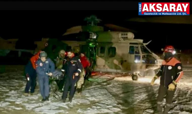 Hasan Dağı'nda mahsur kalanlar askeri helikopterle kurtarıldı