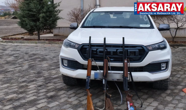 Kaçak avcıların tüfeklerine el kondu