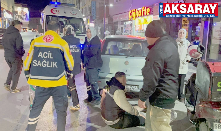 Motosiklet otomobile arkadan çarptı: 1 yaralı