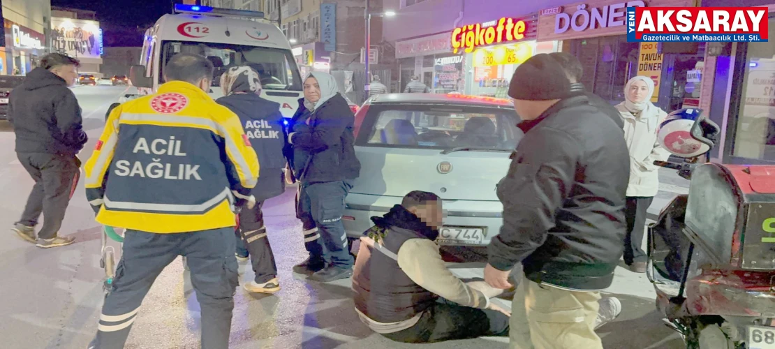 Motosiklet otomobile arkadan çarptı: 1 yaralı