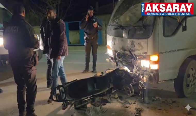 Kazada motosiklet sürücüsü yaralandı