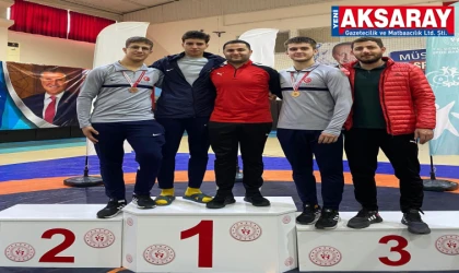 AKSARAY GÜREŞÇİLERİ MADALYALARLA DÖNDÜLER