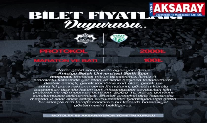 Serik maçı bilet fiyatları