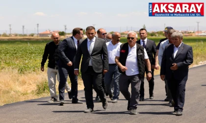 Yol çalışmalarını yerinde inceledi