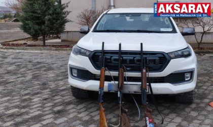 Kaçak avcıların tüfeklerine el kondu