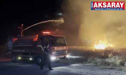 Boş arazide ot yangını