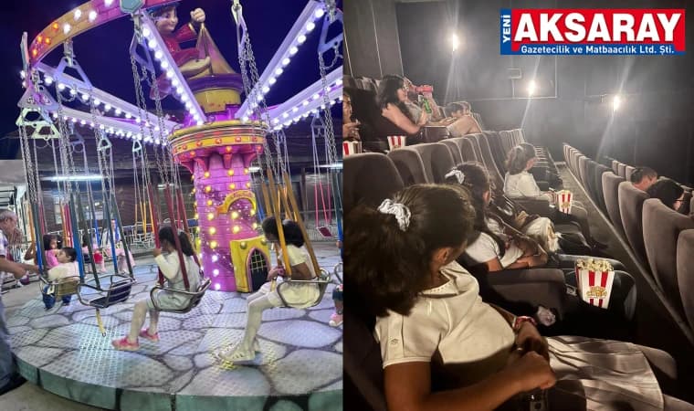 SİNEMA VE LUNAPARKTA DOYASIYA EĞLENDİLER Devletin emaneti çocuklara özel gün yaşatıldı