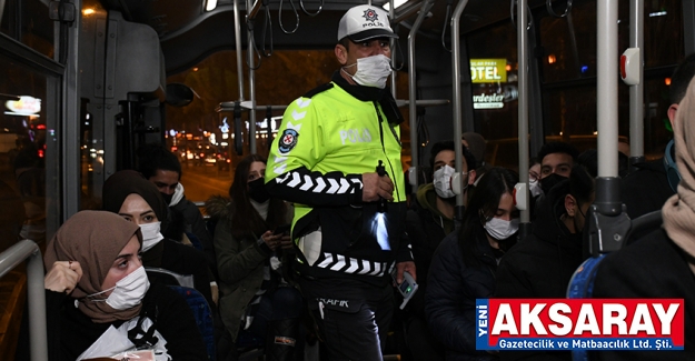 Otobüs denetimlerinde pandemi uyarısı yapılıyor