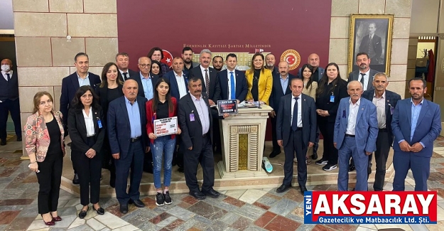 Aksaray CHP heyeti Mecliste basın toplantısı yaptı