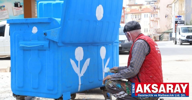 Çöp konteynerleri renklendi