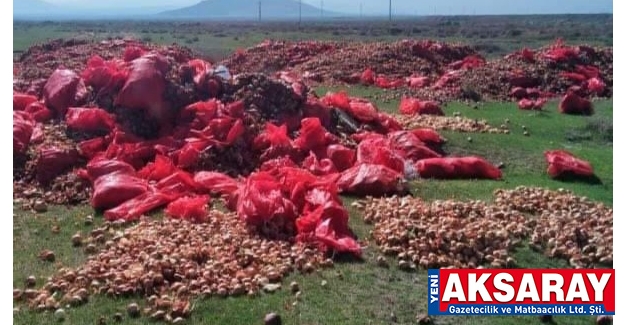 SORUŞTURMA BAŞLATILDI 40 Ton çürümüş soğanı yol kenarına dökmüşler