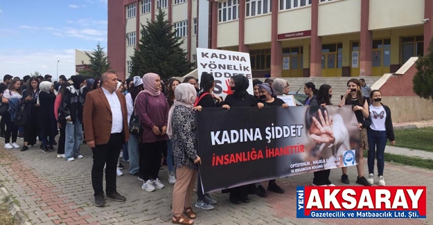 Aksaray Üniversitesi kadına şiddete dikkat çekti