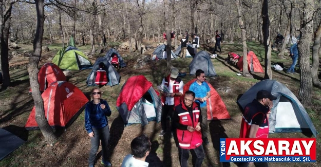 Hasandağı eteklerinde kamp