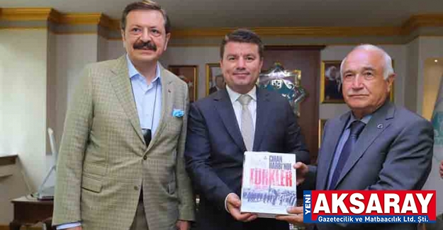 TOBB BAŞKANI RIFAT HİSARCIKLIOĞLU VE 25.  DÖNEM TBMM BAŞKANI CEMİL ÇİÇEK Belediyeyi ziyaret ettiler