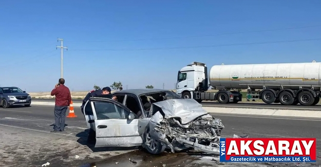 Kamyona arkadan çarpan otomobilde 1 ölü 4 yaralı