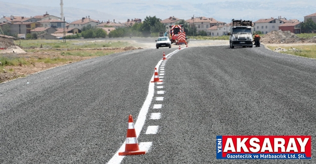 YOLDA TRAFİK İŞARETLEMELERİ VE YOL ÇİZGİ ÇALIŞMASI BAŞLADI 50 Metrelik Yol yakında hizmete açılacak