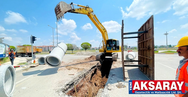 18 Km. yağmur suyu şebekesi yapıldı