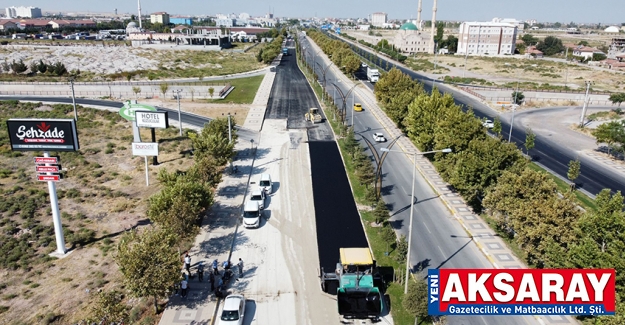 Terminal servis yolu asfaltlanıyor