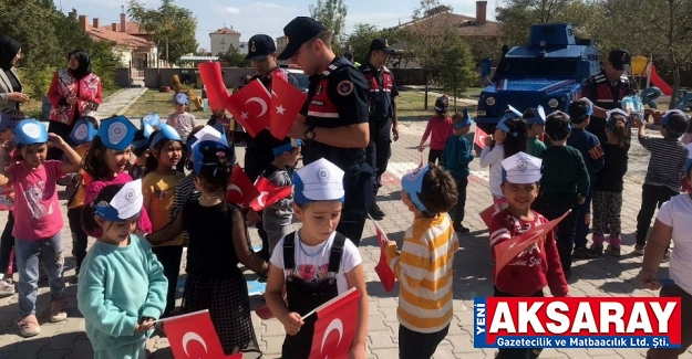 Ana okulu öğrencilerine trafik eğitimi verildi