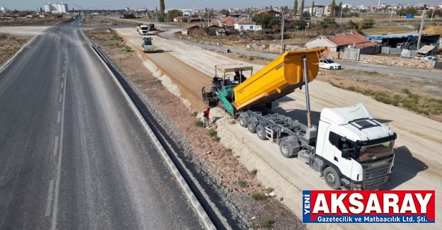 50 Metrelik yolun diğer bölümü de yapılıyor