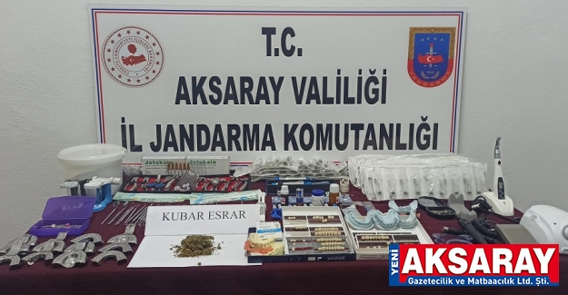 Ruhsatsız diş kliniğinde uyuşturucu yakalandı