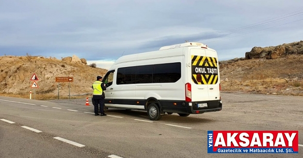 Okul servis araçları denetlendi