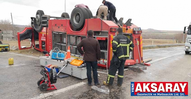 Kazaya yardıma giden itfaiyeciler ölümden döndü