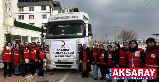 Aksaray Kızılay ekibi acılı insanlara el uzattı