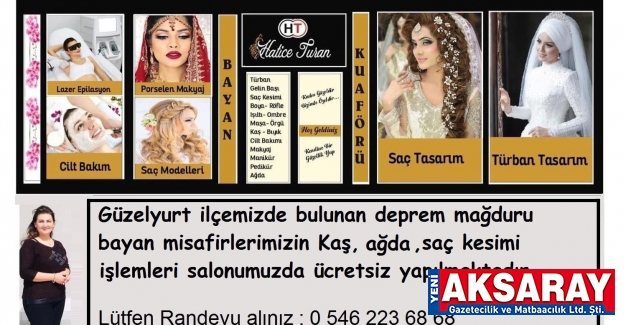 Bayan kuaföründen depremzedeye ücretsiz hizmet