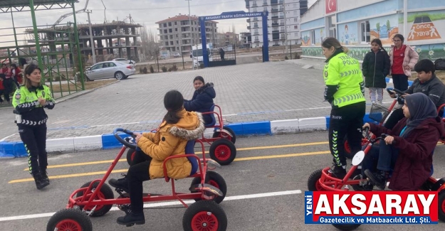 Trafik eğitimi uygulamalı verildi