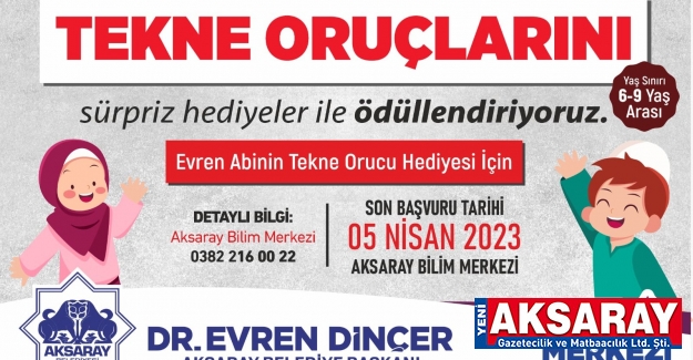 Tekne orucu tutana hediye verilecek